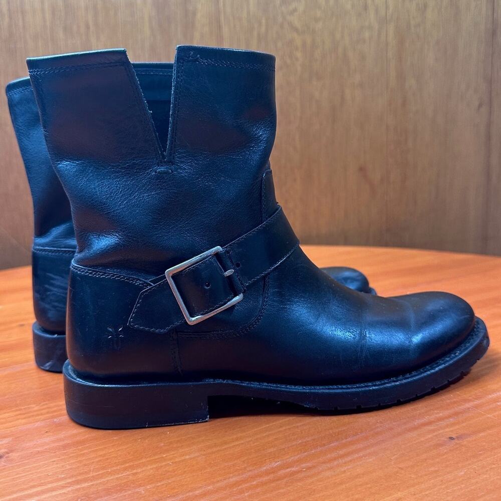 Frye Veronica Flex Black Leather Booties - Sz 7.5